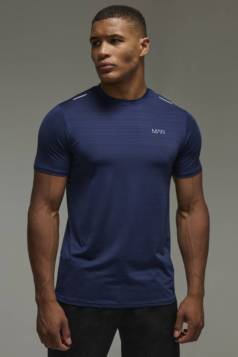 Man Active T-Shirt - Blau - 2XL, Blau von boohooman