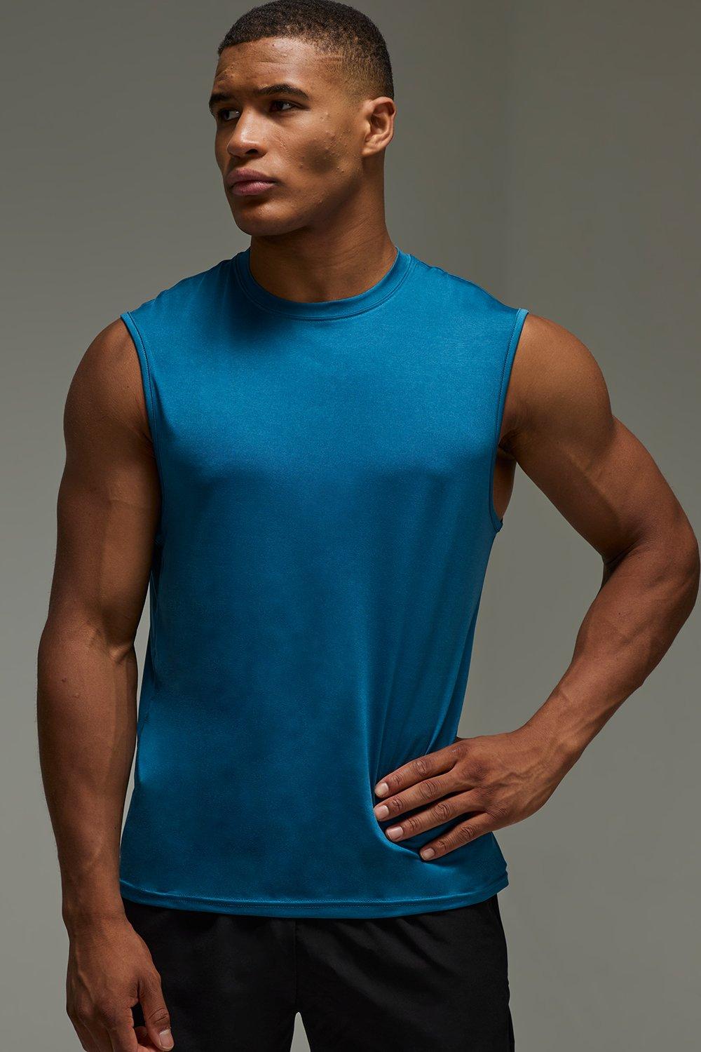 Man Active Lightweight Essentials Gym vesttop - Petrol - M, Petrol Man Active Lightweight Essentials Gym vesttop - Petrol - M, Petrol von boohooman
