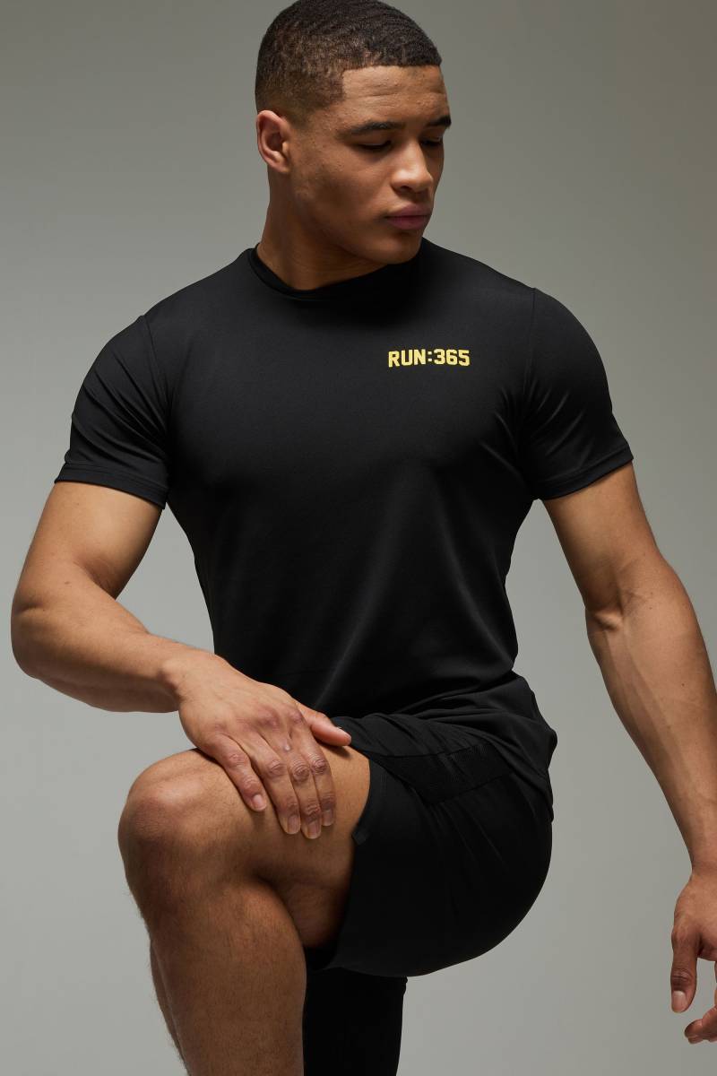 Man Active Running Man Performance T-Shirt - Schwarz - XS, Schwarz Man Active Running Man Performance T-Shirt - Schwarz - XS, Schwarz von boohooman