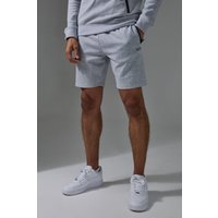 Man Active Slim-Fit Fleece Shorts - Grau - XXL, Grau von boohooman