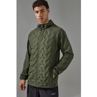 Man Active Steppjacke mit Kapuze - Khaki - XS, Khaki Man Active Steppjacke mit Kapuze - Khaki - XS, Khaki von boohooman