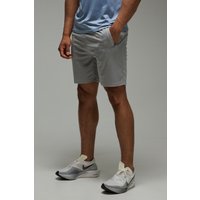 Man Active Stretch 7inch Shorts mit Reißverschluss-Taschen - Grau - XL, Grau von boohooman