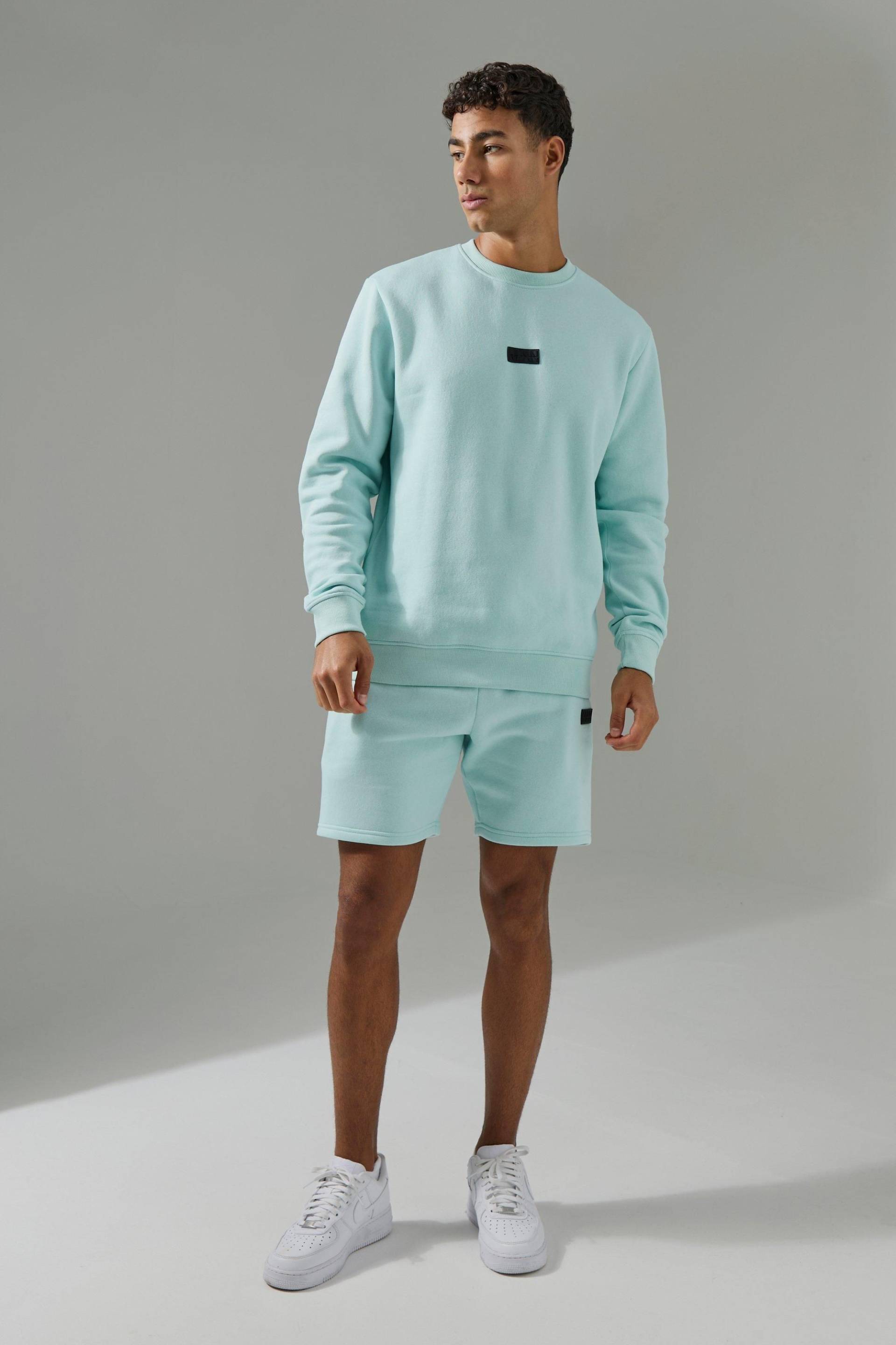 Man Active Sweatshirt & Shorts Trainingsanzug von boohooman