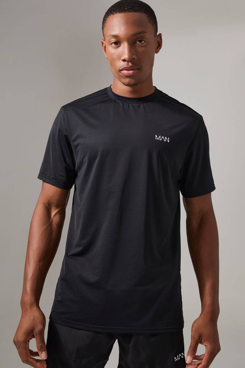 Man Active T-Shirt - Schwarz - XS, Schwarz von boohooman