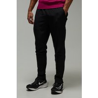 Man Active Stretch-Jogginghose mit Reißverschluss - Schwarz - M, Schwarz von boohooman