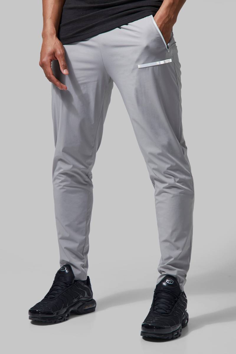 Man Active Tech-Jogginghose - Grau - M, Grau von boohooman