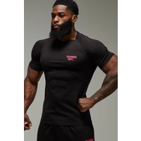 Man Active Training Dept Muscle-Fit T-Shirt - Schwarz - S, Schwarz von boohooman