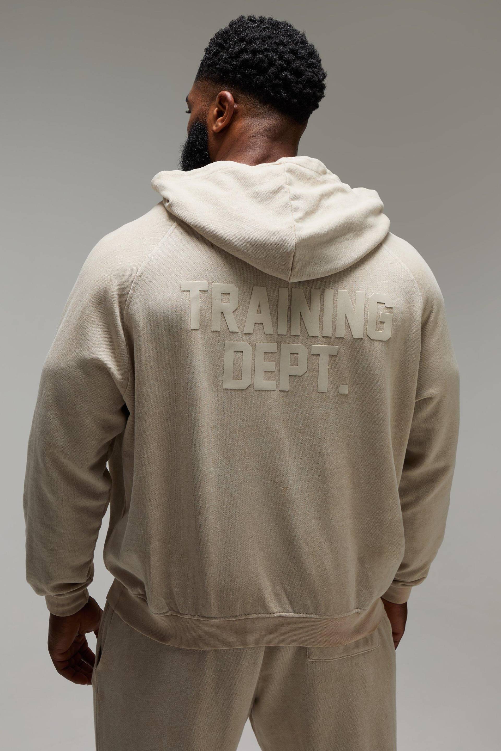 Man Active Training Dept Oversize Hoodie - Grau - XL, Grau von boohooman
