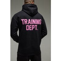 Man Active Training Dept Oversize Hoodie - Schwarz - XS, Schwarz von boohooman