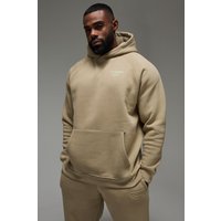 Man Active Training Dept Oversize Hoodie - Taupe - S, Taupe von boohooman