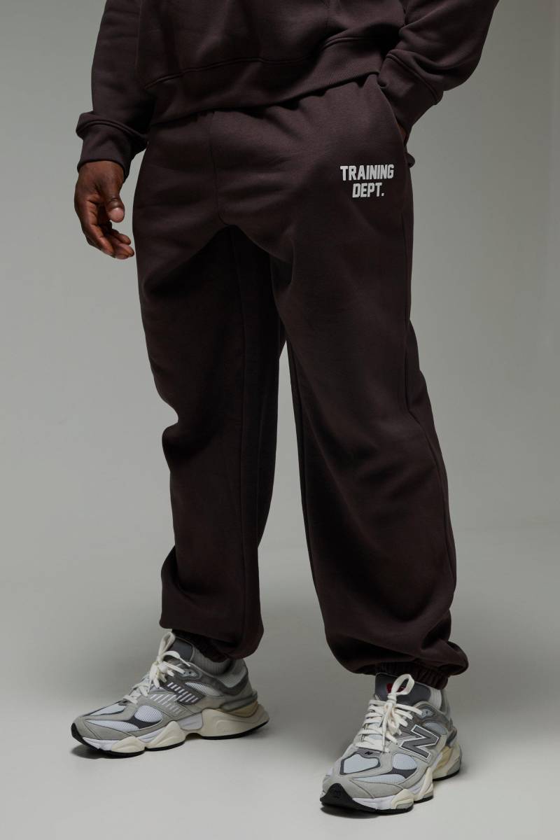 Man Active Training Dept Oversize Jogginghose - Braun - XXL, Braun von boohooman