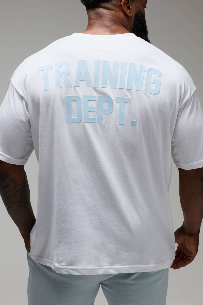 Man Active Training Dept Oversize T-Shirt - Weiß - XS, Weiß von boohooman