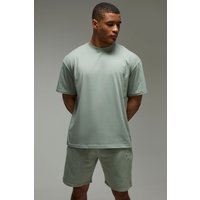Man Active Training Dept Oversize T-Shirt & Shorts - Grün - XS, Grün Man Active Training Dept Oversize T-Shirt & Shorts - Grün - XS, Grün von boohooman
