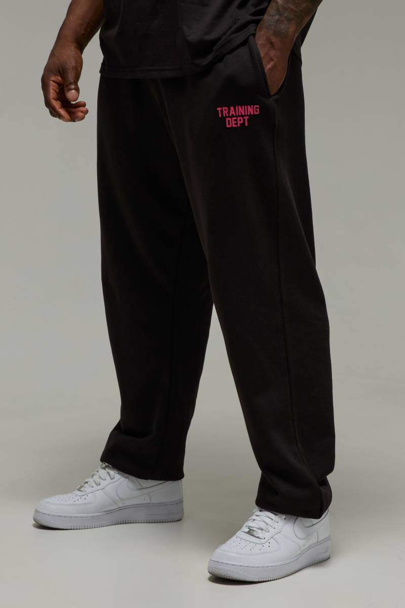 Man Active Training Dept Oversize Jogginghose - Schwarz - XL, Schwarz von boohooman
