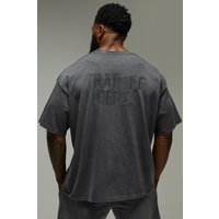 Man Active Training Dept Oversize T-Shirt - Grau - 2XL, Grau von boohooman
