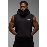 Man Active Training Dept ärmelloser Hoodie - Schwarz - XS, Schwarz Man Active Training Dept ärmelloser Hoodie - Schwarz - XS, Schwarz von boohooman