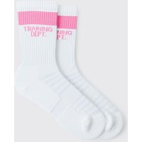 Man Active Training Dept gepolsterte Rundhals-Socken - Rosa - 5-8, Rosa von boohooman