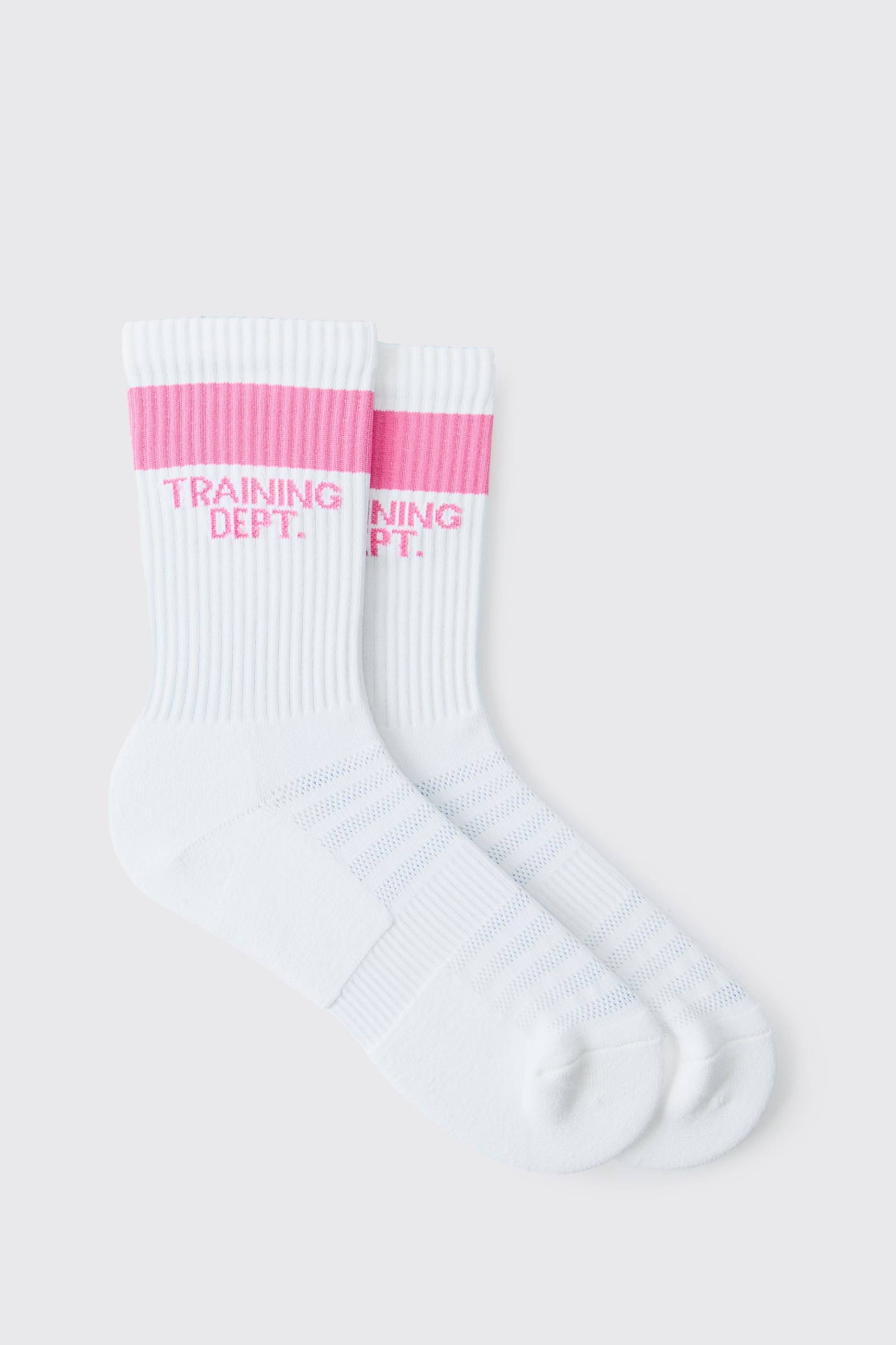 Man Active Training Dept gepolsterte Rundhals-Socken - Rosa - 8-12, Rosa von boohooman