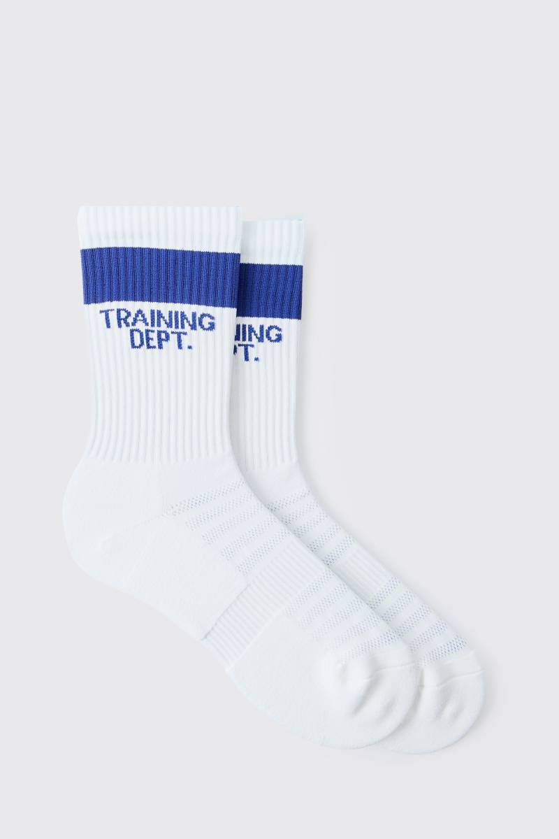 Man Active Training Dept gepolsterte Rundhals-Socken - Weiß - 5-8, Weiß von boohooman
