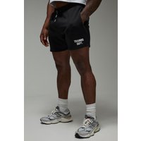 Man Active Training Dept. Oversize 5inch Jersey-Shorts - Schwarz - 2XL, Schwarz von boohooman