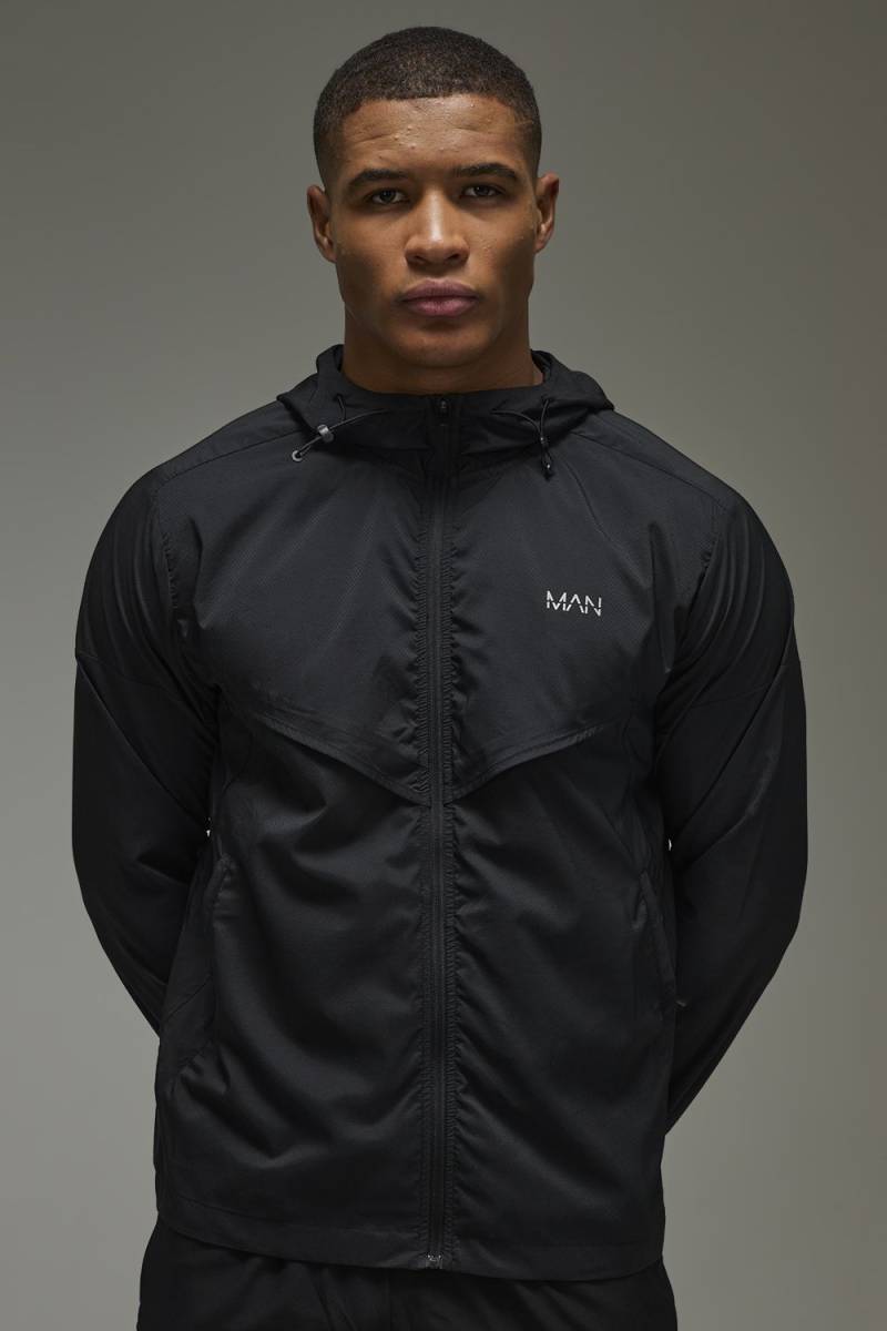 Man Active Windbreaker - Schwarz - XS, Schwarz Man Active Windbreaker - Schwarz - XS, Schwarz von boohooman
