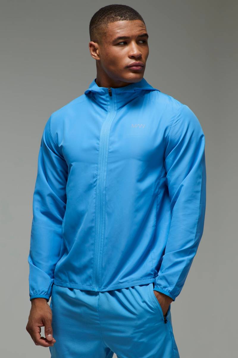 Man Active Windbreaker - Blau - XS, Blau von boohooman
