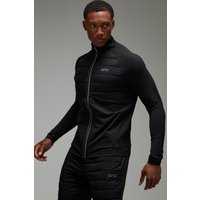 Gesteppte Man Active Trainingsjacke - Schwarz - XXL, Schwarz Gesteppte Man Active Trainingsjacke - Schwarz - XXL, Schwarz von boohooman
