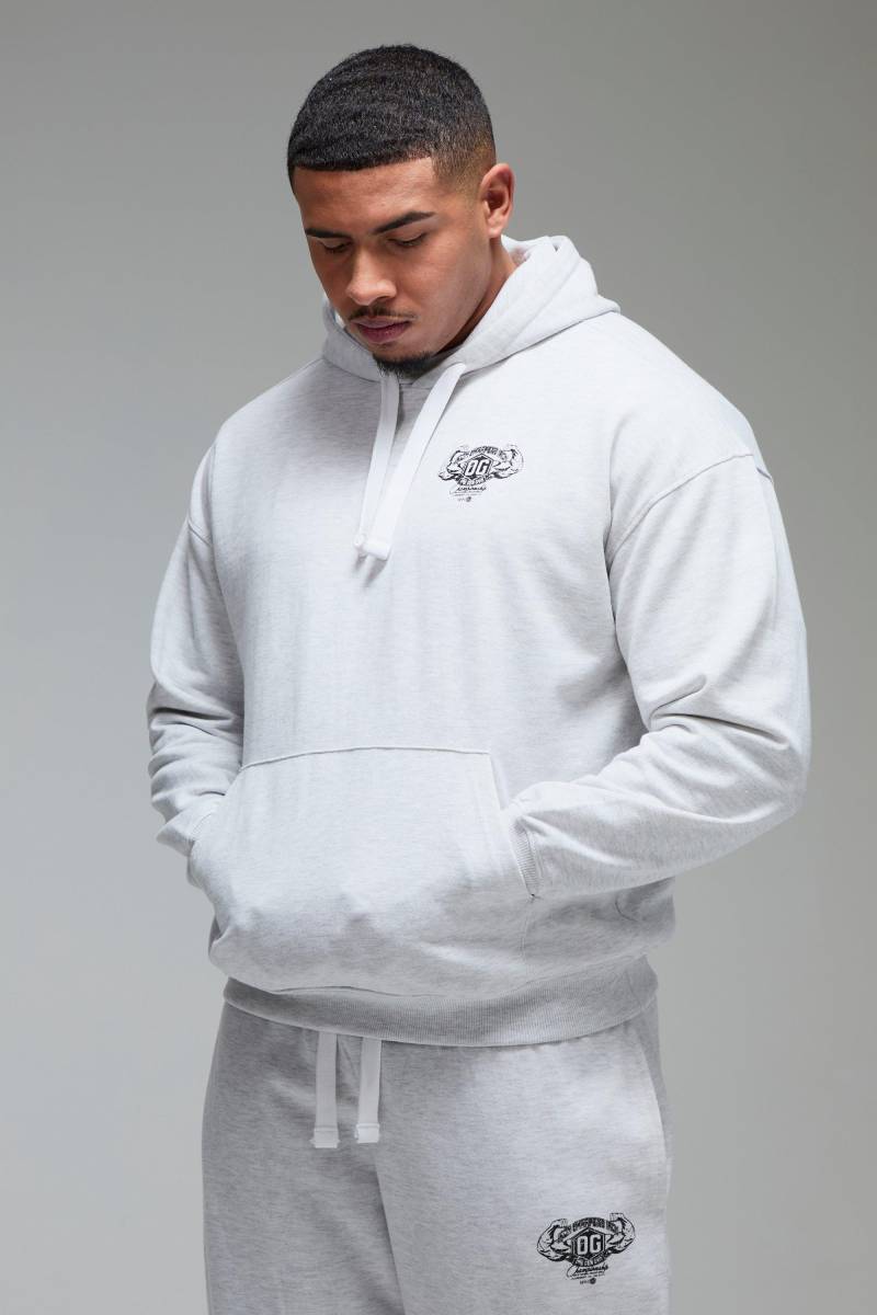 Man Active X OG Gym Oversize Hoodie - Grau - L, Grau von boohooman