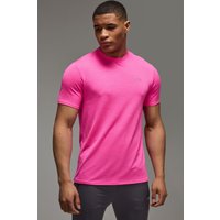 Man Active meliertes T-Shirt - Rosa - XS, Rosa Man Active meliertes T-Shirt - Rosa - XS, Rosa von boohooman