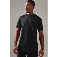 Man Active meliertes T-Shirt - Schwarz - XS, Schwarz Man Active meliertes T-Shirt - Schwarz - XS, Schwarz von boohooman