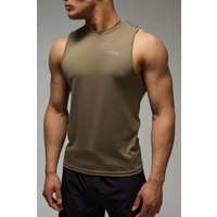 Man Active reflektierendes Performance vesttop - Khaki - L, Khaki von boohooman