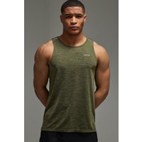 Man Active vesttop - Khaki - S, Khaki von boohooman