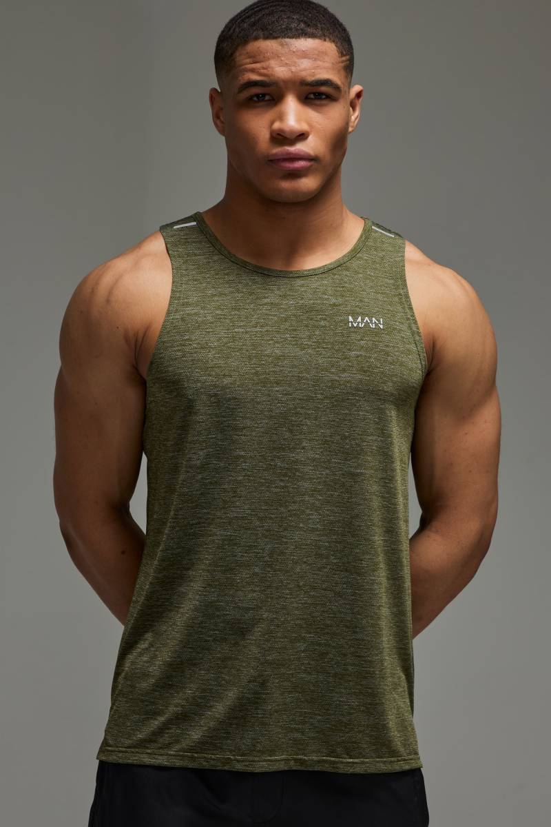 Man Active vesttop - Khaki - XL, Khaki von boohooman