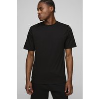 Man Basic Rundhals T-Shirt - Schwarz - XL, Schwarz von boohooman