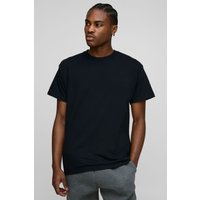 Man Basic Rundhals T-Shirt - Schwarz - XS, Schwarz von boohooman
