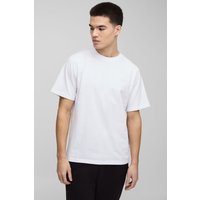Man Basic Rundhals T-Shirt - Weiß - L, Weiß von boohooman