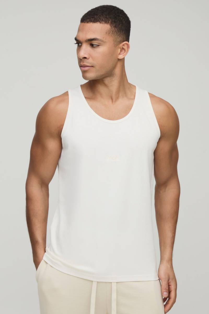 Man Basic vesttop - Ecru - XS, Ecru Man Basic vesttop - Ecru - XS, Ecru von boohooman