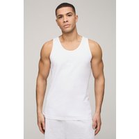 Man Basic vesttop - Weiß - XS, Weiß von boohooman