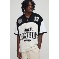 Kurzärmliges Man Champions Hockey Oberteil - Weiß - XS, Weiß Kurzärmliges Man Champions Hockey Oberteil - Weiß - XS, Weiß von boohooman