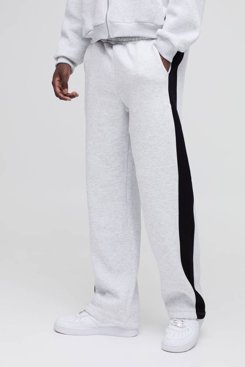Man Colorblock Jogginghose mit geradem Bein von boohooman