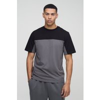 Man Colorblock T-Shirt - Schwarz - XS, Schwarz von boohooman