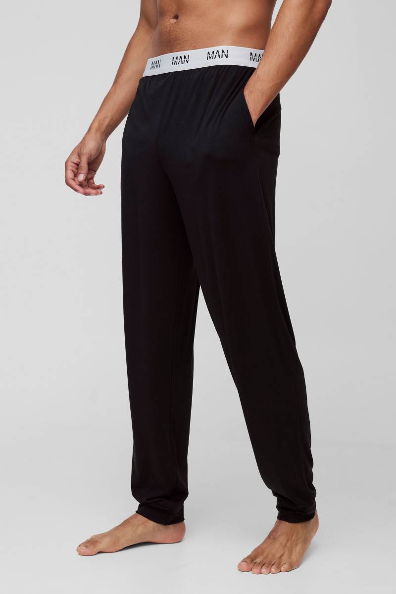 Man Dash Loungewear-Jogginghose - Schwarz - L, Schwarz von boohooman