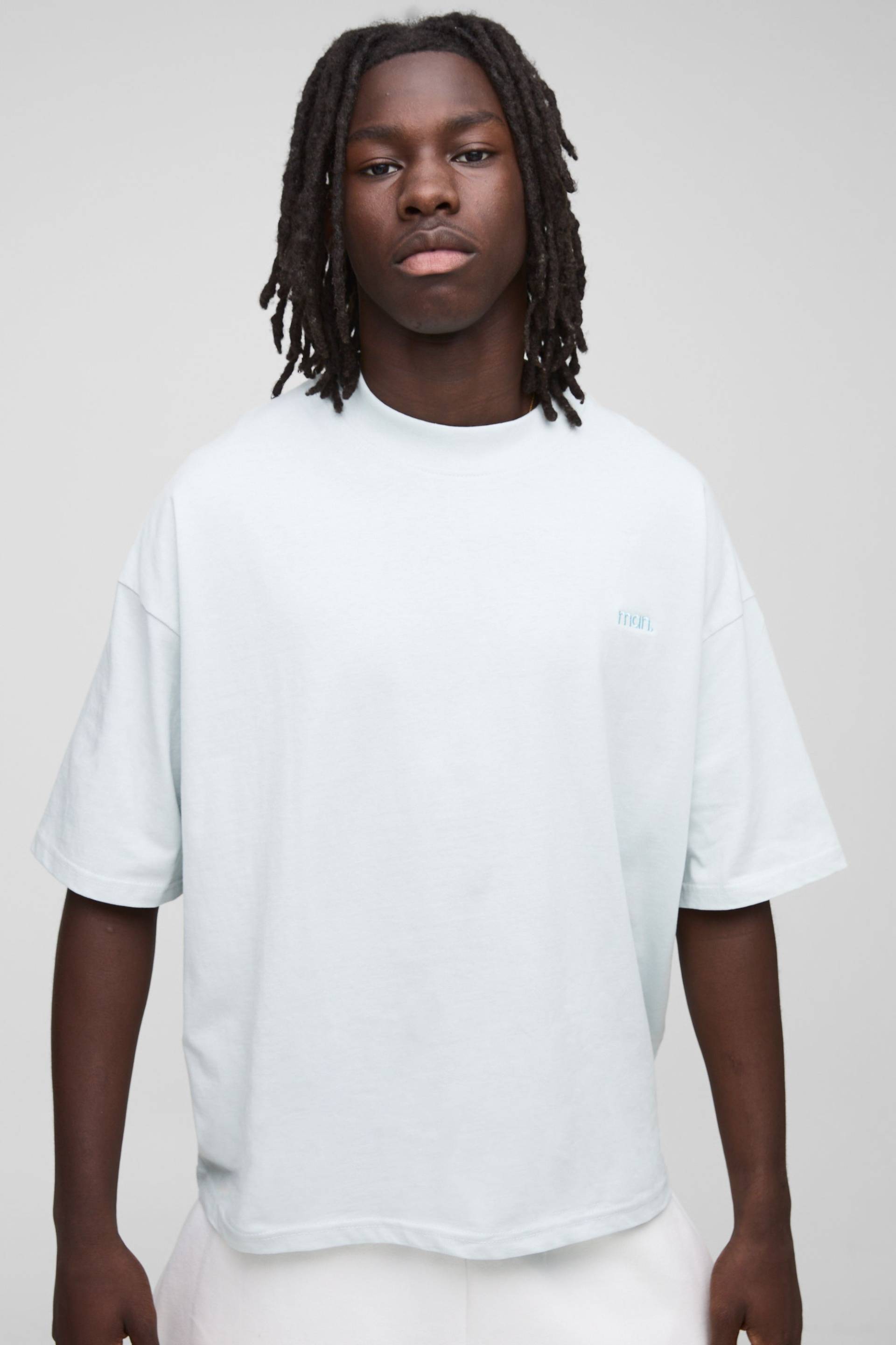 Man Kastiges Oversize Rundhals T-Shirt von boohooman