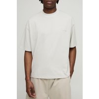 Man Kastiges Oversize T-Shirt - Grau - XS, Grau von boohooman
