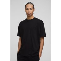 Man Oversize Rundhals T-Shirt - Schwarz - L, Schwarz von boohooman