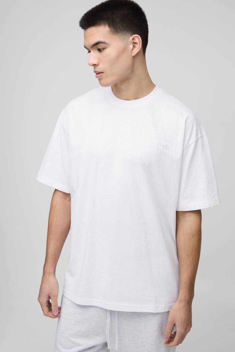 Man Oversize Rundhals T-Shirt - Weiß - XS, Weiß Man Oversize Rundhals T-Shirt - Weiß - XS, Weiß von boohooman