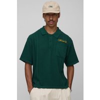 Kastiges Oversize Man Poloshirt - Grün - XS, Grün Kastiges Oversize Man Poloshirt - Grün - XS, Grün von boohooman