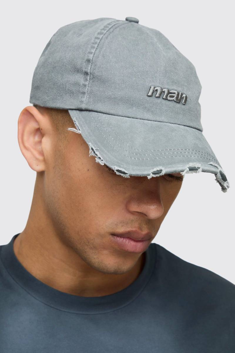 Man Signature Kappe - Grau - ONE SIZE, Grau von boohooman