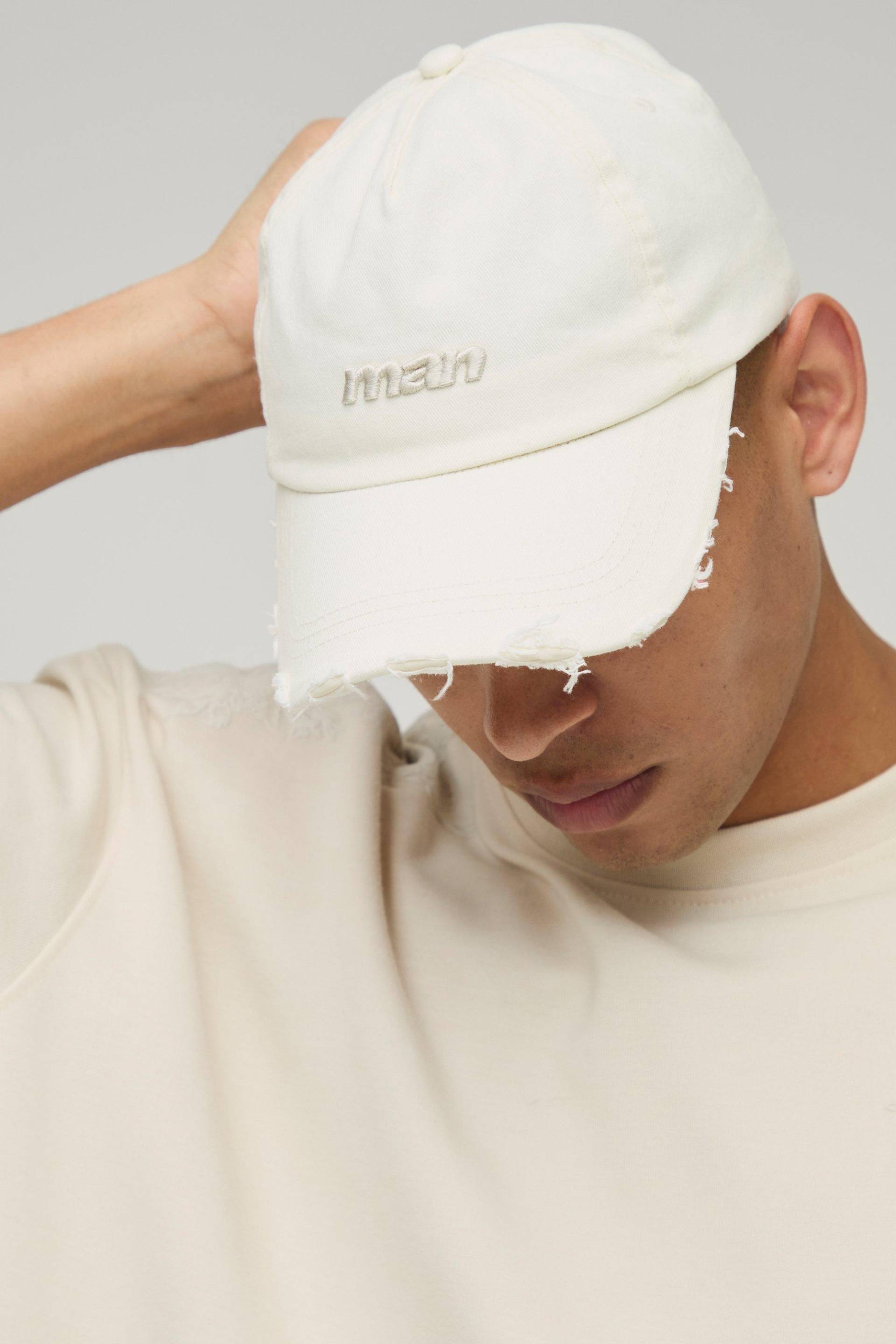 Man Signature Kappe - Weiß - ONE SIZE, Weiß von boohooman