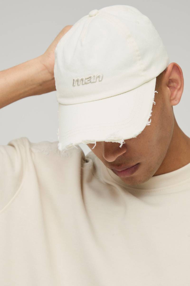 Man Signature Kappe - Weiß - ONE SIZE, Weiß von boohooman